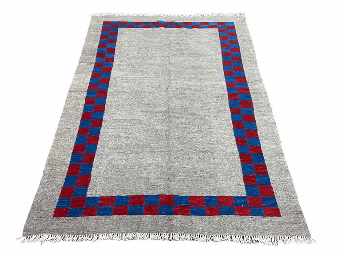 Gray Turkish Kilim Carpet 5' 7