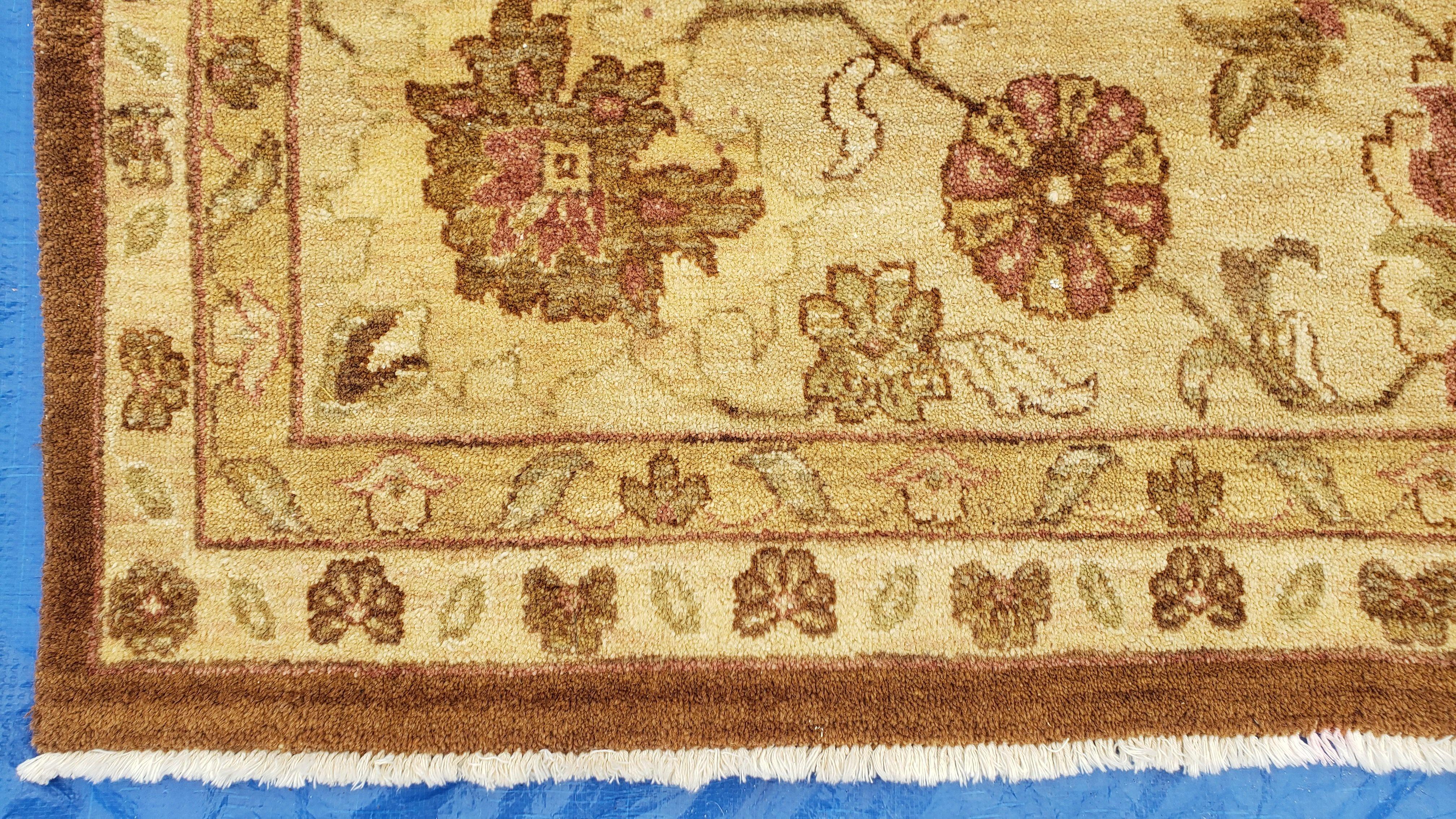 10x14 Indo-Persian Rug, 10 x 14 Mahal Sultanabad Carpet, Indian Oriental Rug 10x14, Burnt Orange & Beige Color, Handmade Wool Area Rug - Jewel Rugs