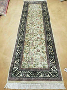 2' 8" X 8' Vintage Handmade Fine Indian Agra Wool Rug Runner Nice - Jewel Rugs