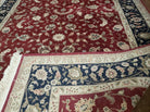 6' X 9' Vintage Fine Oriental Floral Handmade Wool Rug Vegetable Dyes Red Nice - Jewel Rugs