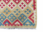 3x5 Kilim Rug Multicolor Tribal Kilim Rug 3 x 5 Tan Light Blue Red Beige New Turkish Anatolian Wool Kilim Flatweave Rug - Jewel Rugs