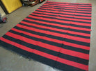 6' X 9' Indian South Western American Wool Blanket Kilim Rug Flat Weave Stripes - Jewel Rugs