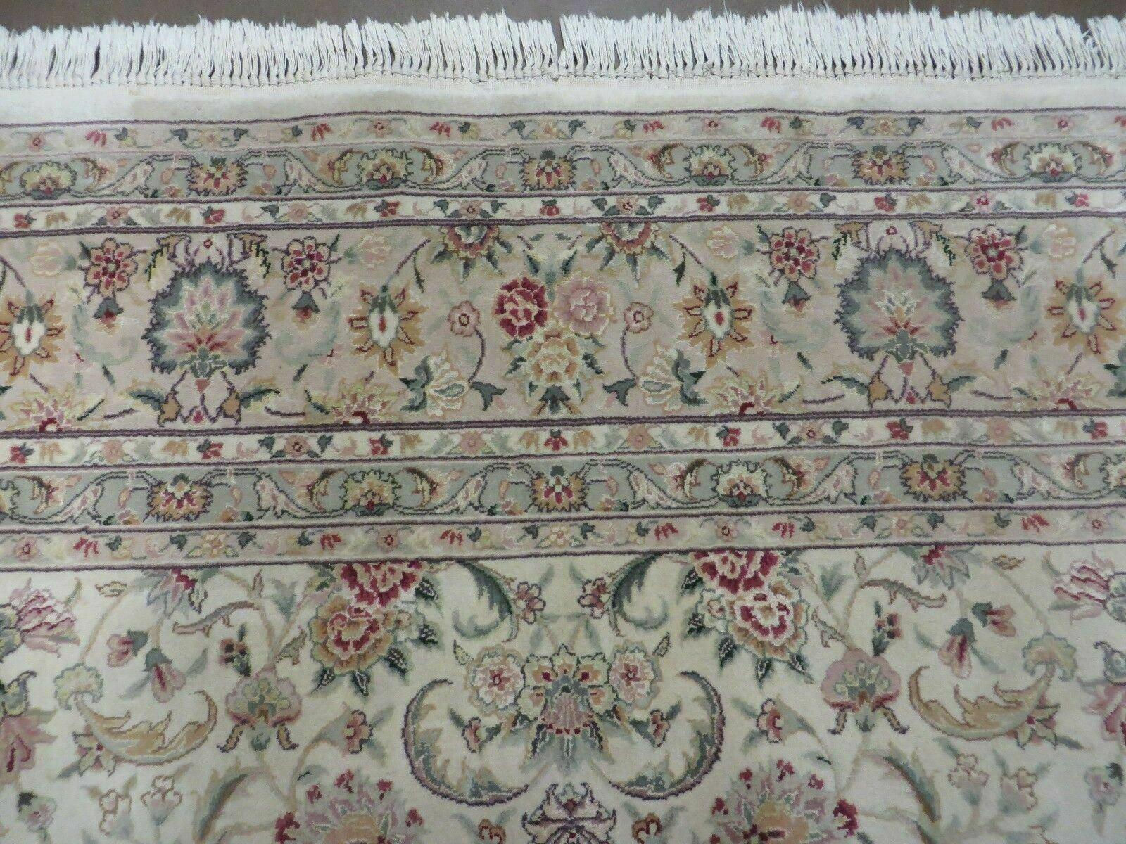 8' X 10' Vintage Handmade Chinese Oriental Floral Wool Rug Silk Accent # 28 Wow - Jewel Rugs