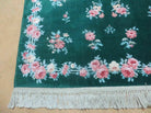 4' 3" X 6' American Karstan Forest Bouquet Garden of Eden 509/9706 Green Vintage Wool Rug - Jewel Rugs