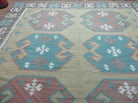 8' X 10' Vintage India Oriental Geometric Handmade Flat Weave Wool Rug Nice - Jewel Rugs