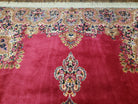 Vintage Karastan Red Kirman Rug #762, Original 700 Series, 8.8 x 12 Karastan Carpets, Discontinued Karastan Rug, Karastan Wool Area Rug - Jewel Rugs