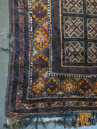 5'6" X 13' Antique Handmade Afghan Balouch Wool Rug Tribal Veg Dye Kalegy Nice - Jewel Rugs