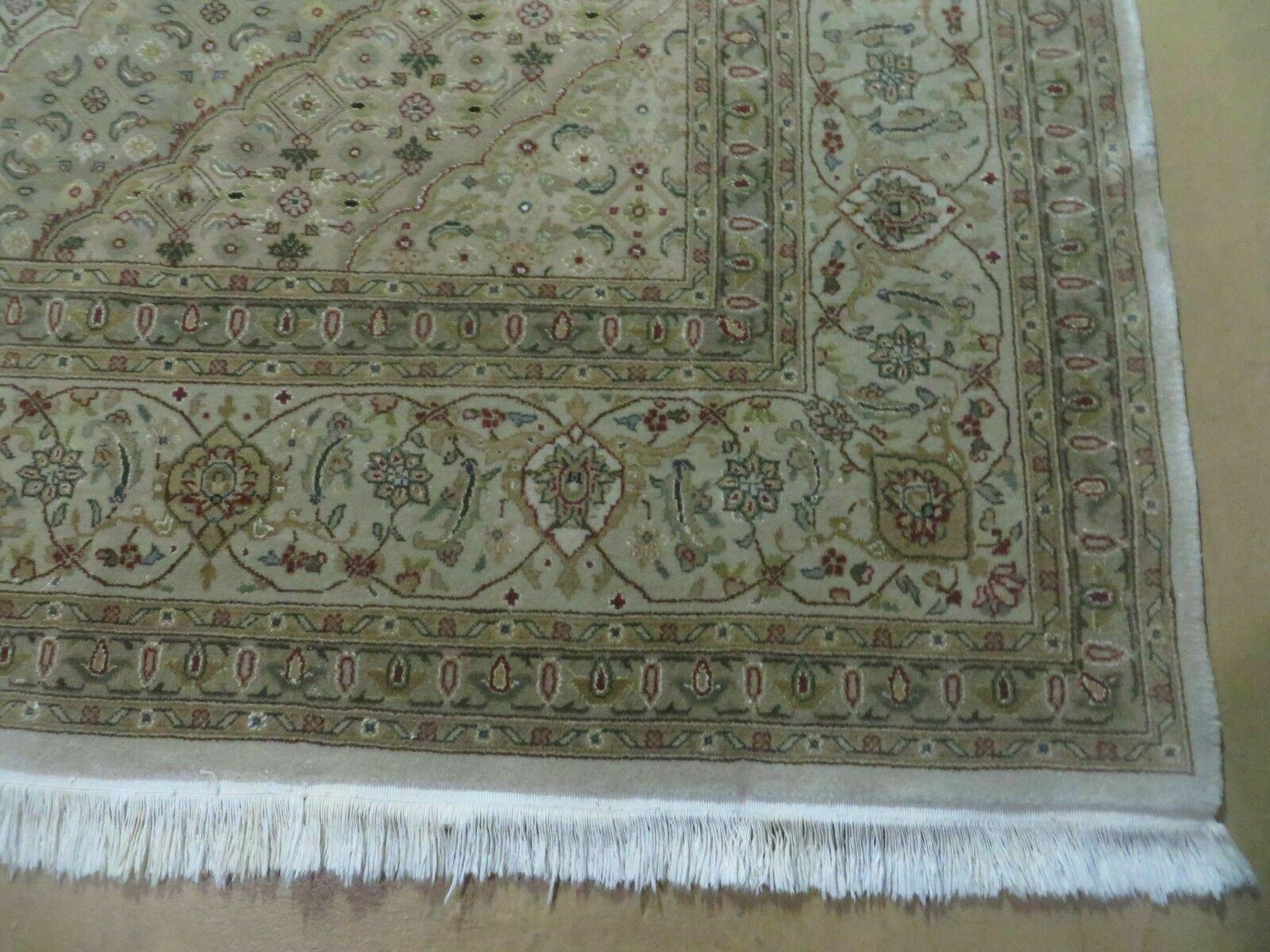 8' 7" X 11' 5" Vintage Handmade Pakistan Wool Rug Silk Accent Nice - Jewel Rugs