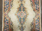 2' X 4' Vintage Floral Oriental Wool Rug Medallion Open Field Ivory Beige Nice - Jewel Rugs