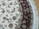 7' X 7' Handmade Fine Chinese Floral Oriental Wool Rug Carpet Round Silk Beauty - Jewel Rugs