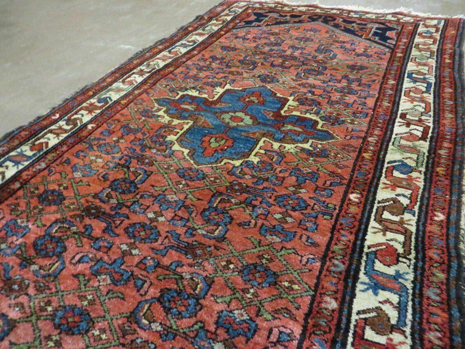 4' X 7' Handmade Turkish Wool Rug Veg Dyes Rusted Red Nice - Jewel Rugs