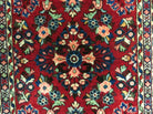 2' X 2.5' Vintage Handmade India Floral Oriental Rug Red - Jewel Rugs