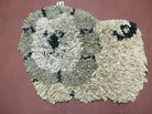 2' X 3' Vintage HOMEFIRES Thai Rya Shag Rug Modern Lion Shaped Thailand Nice - Jewel Rugs