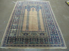 4' X 6' Antique Handmade Turkish Mehrab Prayer Wool Rug Lantern Beautiful - Jewel Rugs