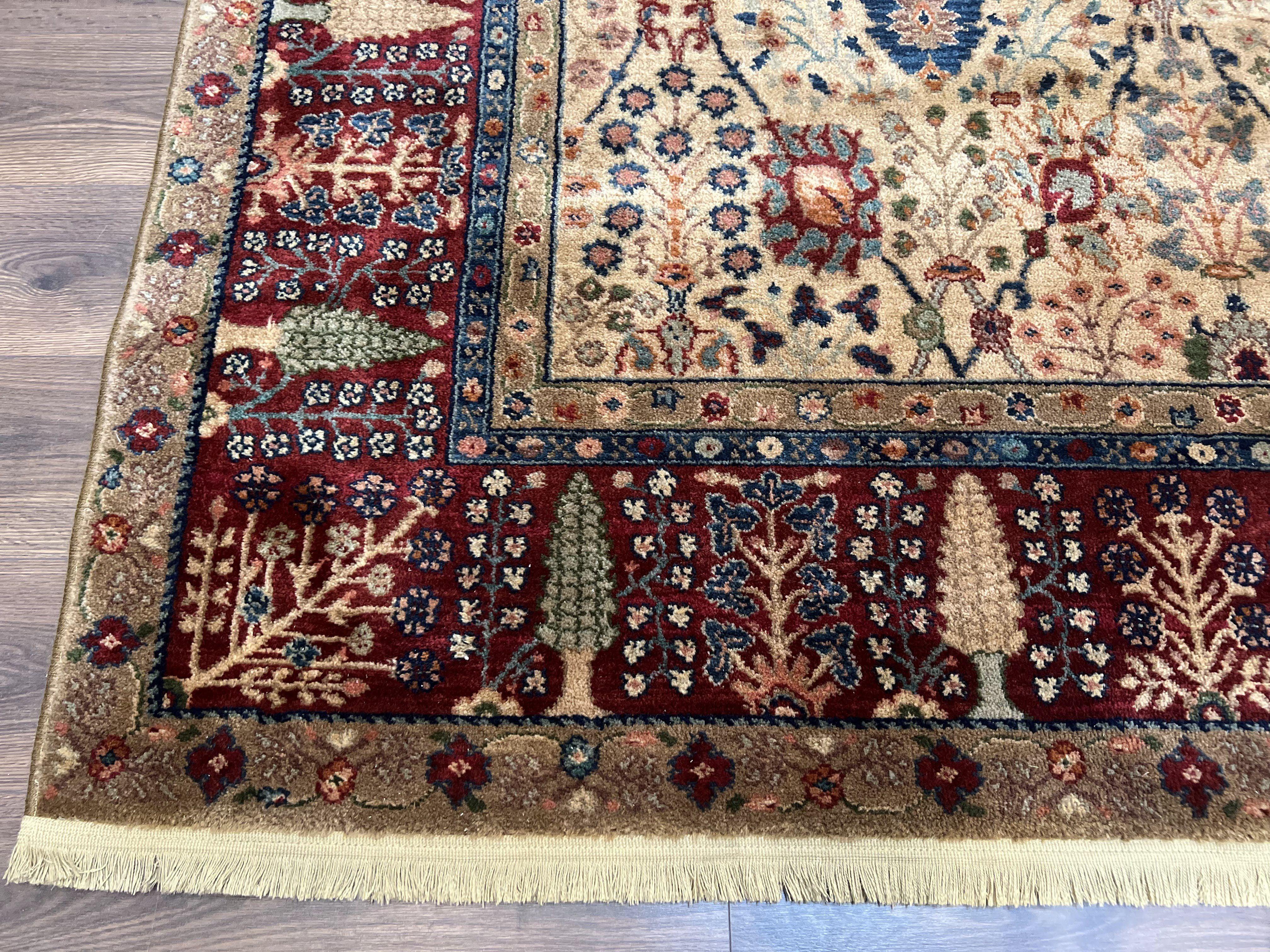 8.8 x 12 Karastan Samovar Rug Teawash #900-901 Persian Vase Pattern, Wool Karastan Carpet, Traditional Area Rug, Allover Pattern Vintage Rug - Jewel Rugs