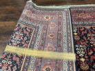 Karastan Rug 8x10 Williamsburg Collection Carters Grove #554, Midnight Blue & Red Vintage Karastan Carpet, Room Sized Wool Area Rug, Allover - Jewel Rugs