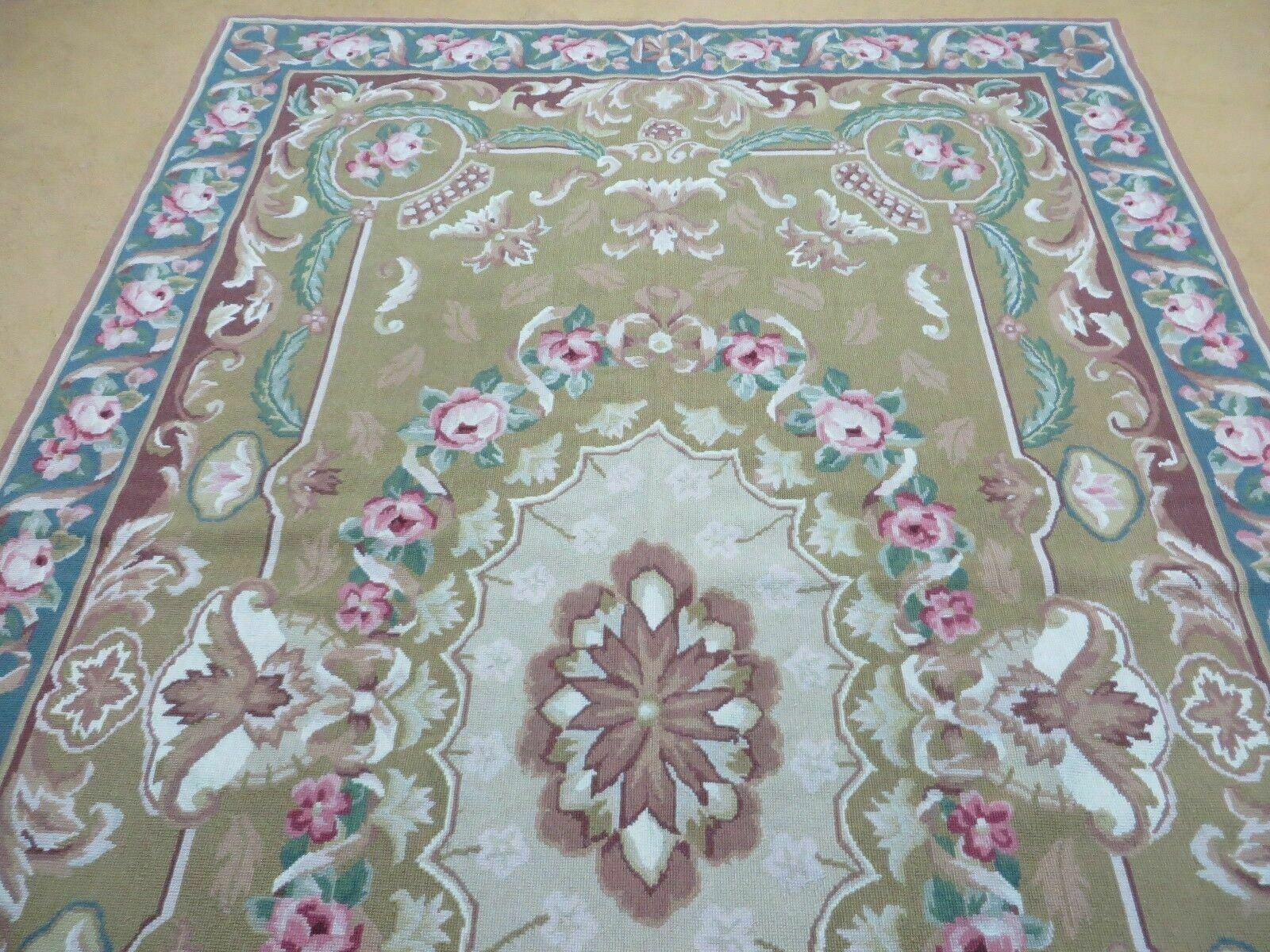 5' X 8' Handmade French Aubusson Savonnerie Design Needlepoint Rug Nice - Jewel Rugs