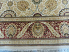 9' X 12' Vintage Handmade Wool Rug Pakistani Floral Design Nice Vegetable Dye - Jewel Rugs