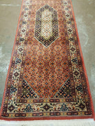 2' 7 X 8' Vintage Machine Made Belgium Power Loomed Wool Rug Runner Rusted Red - Jewel Rugs