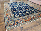 1920s Antique Persian Sarouk Mahajaran Rug, Hand Knotted, Wool, Dark Blue and Red, 8'7" x 11'10' - Jewel Rugs