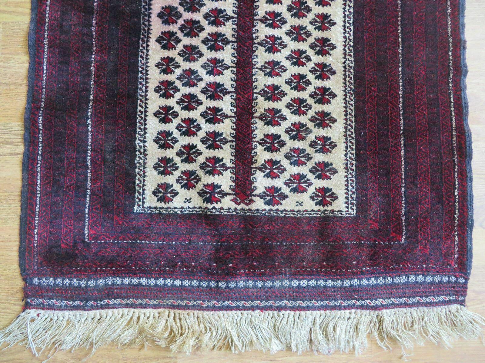 3' X 5' Handmade Fine Knotted Balouch Turkoman Prayer Silk Wool Rug - Jewel Rugs