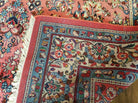 7' X 9' Handmade Knotted India Floral Wool Rug Hand Knotted Carpet Coral Red - Jewel Rugs