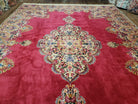 Vintage Karastan Red Kirman Rug #762, Original 700 Series, 8.8 x 12 Karastan Carpets, Discontinued Karastan Rug, Karastan Wool Area Rug - Jewel Rugs