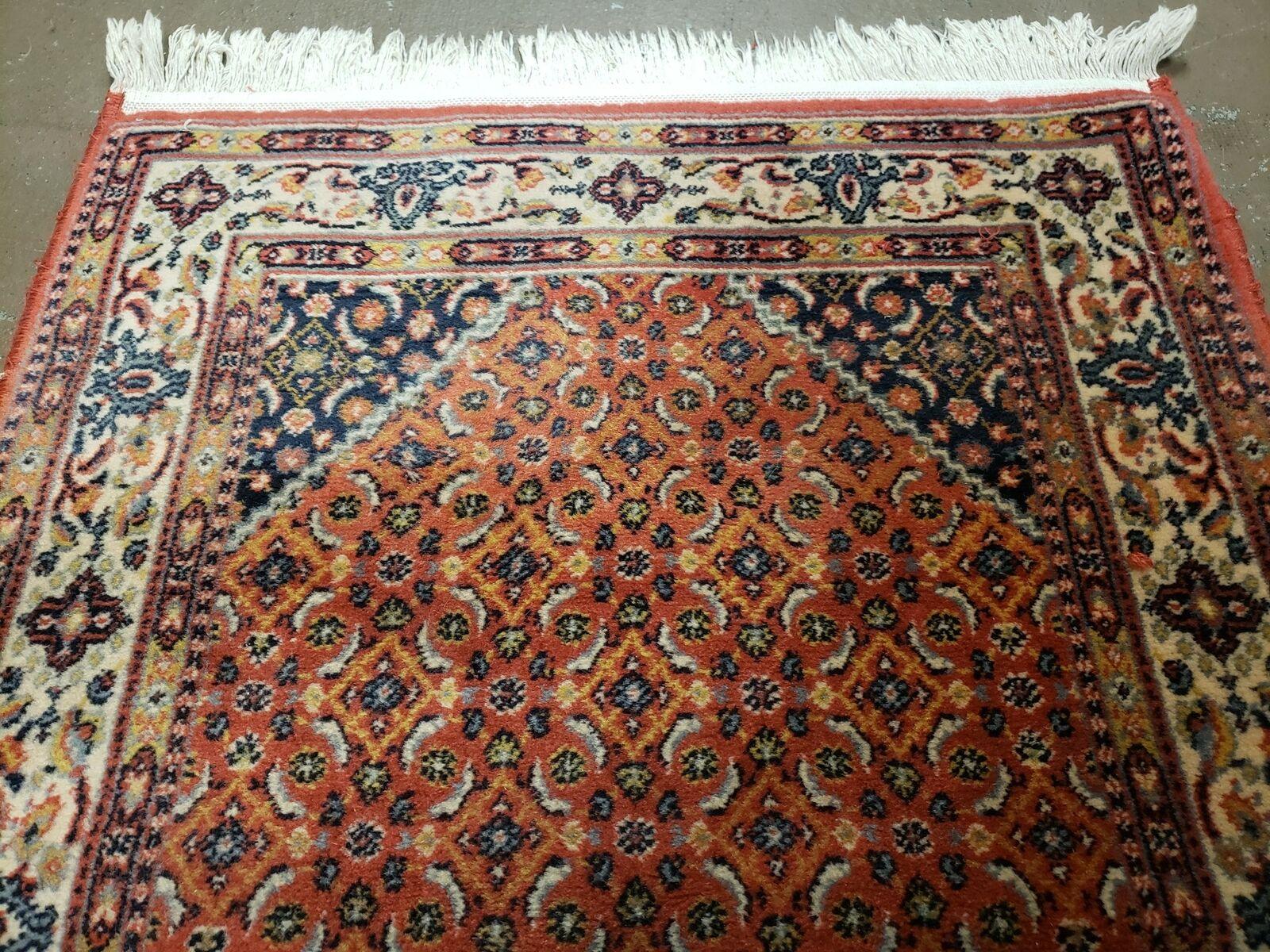 2' 7 X 8' Vintage Machine Made Belgium Power Loomed Wool Rug Runner Rusted Red - Jewel Rugs