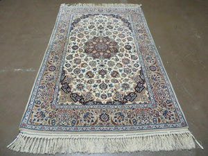 4' X 6' Very Fine Handmade Oriental Wool Silk Accent Rug Hand Knotted Beauty - Jewel Rugs