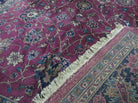 8' X 10' Antique Handmade Larastan Indian Wool Rug Carpet Wine Red Nice - Jewel Rugs