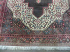 4' X 5' Antique Handmade India Floral Oriental Wool Rug Brown Vegetable Dyes - Jewel Rugs