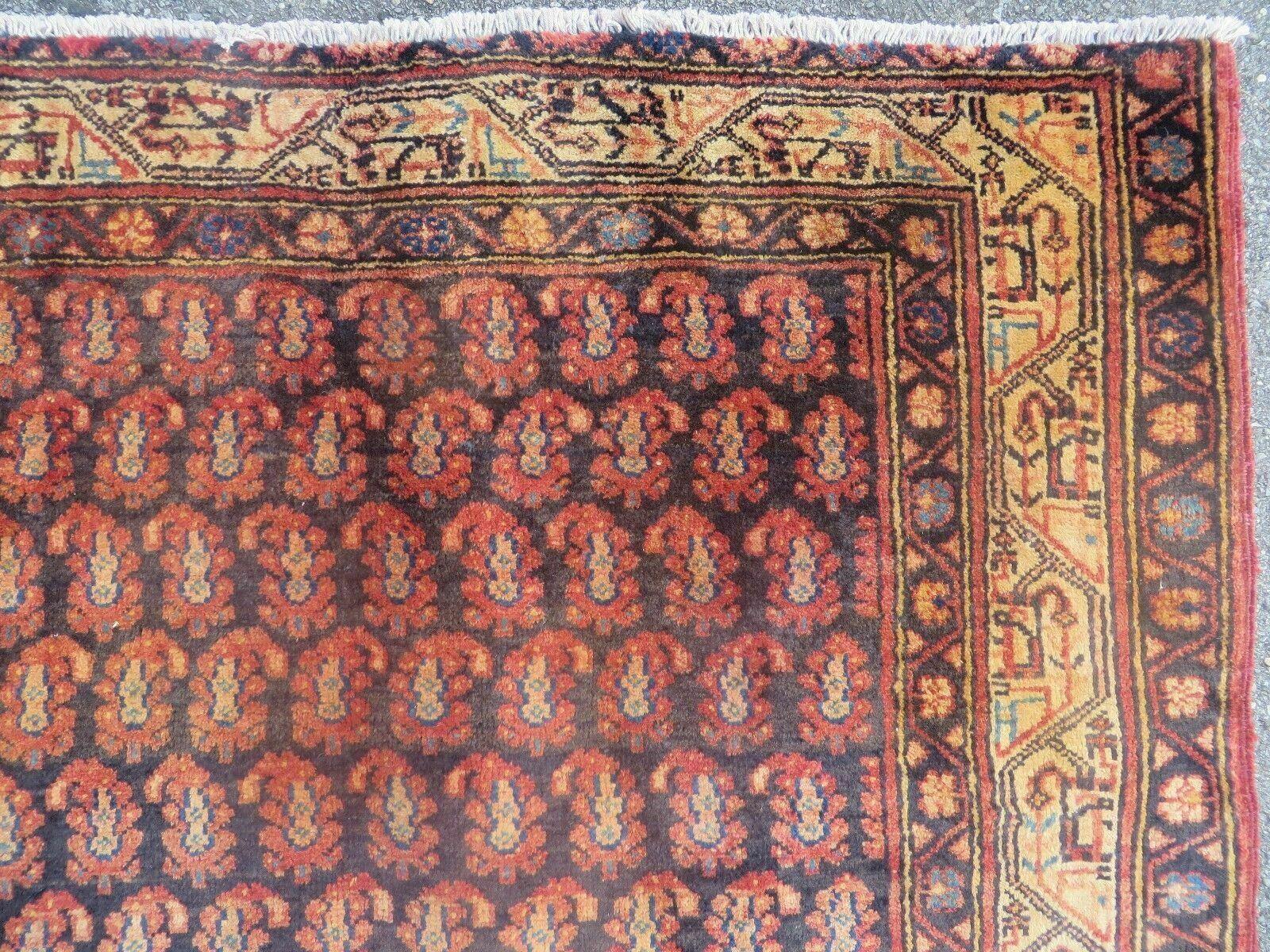 4' X 7' Antique Handmade Indian Wool Rug Paisley Design Vegetable Dyes Nice - Jewel Rugs