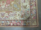 5' X 8' Vintage Handmade Hooked Rug Aubusson Pattern Floral Garden Nice - Jewel Rugs