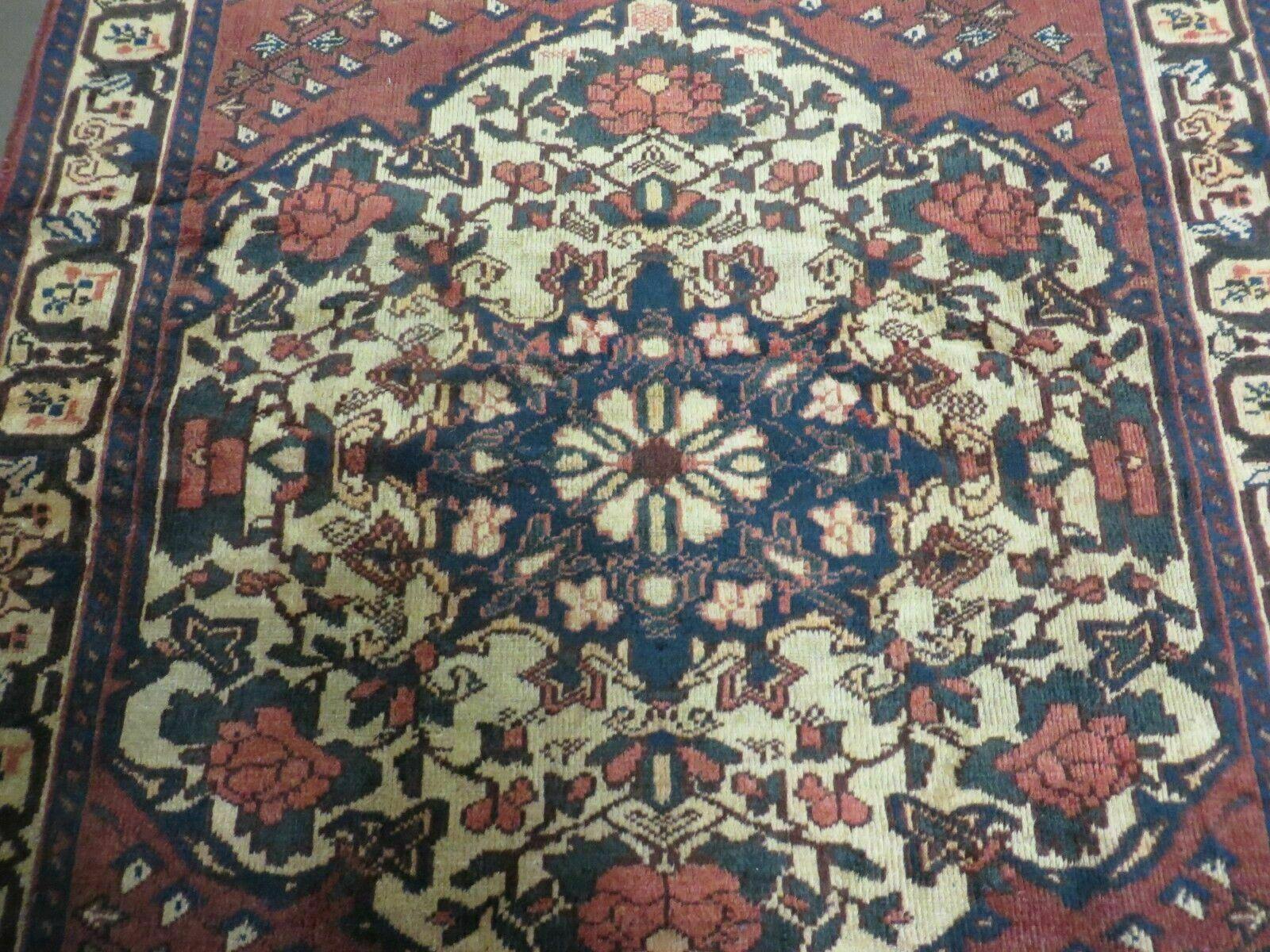 4' X 7' Antique 1920 Handmade Turkish Medallion Wool Rug Veg Dye Nice - Jewel Rugs