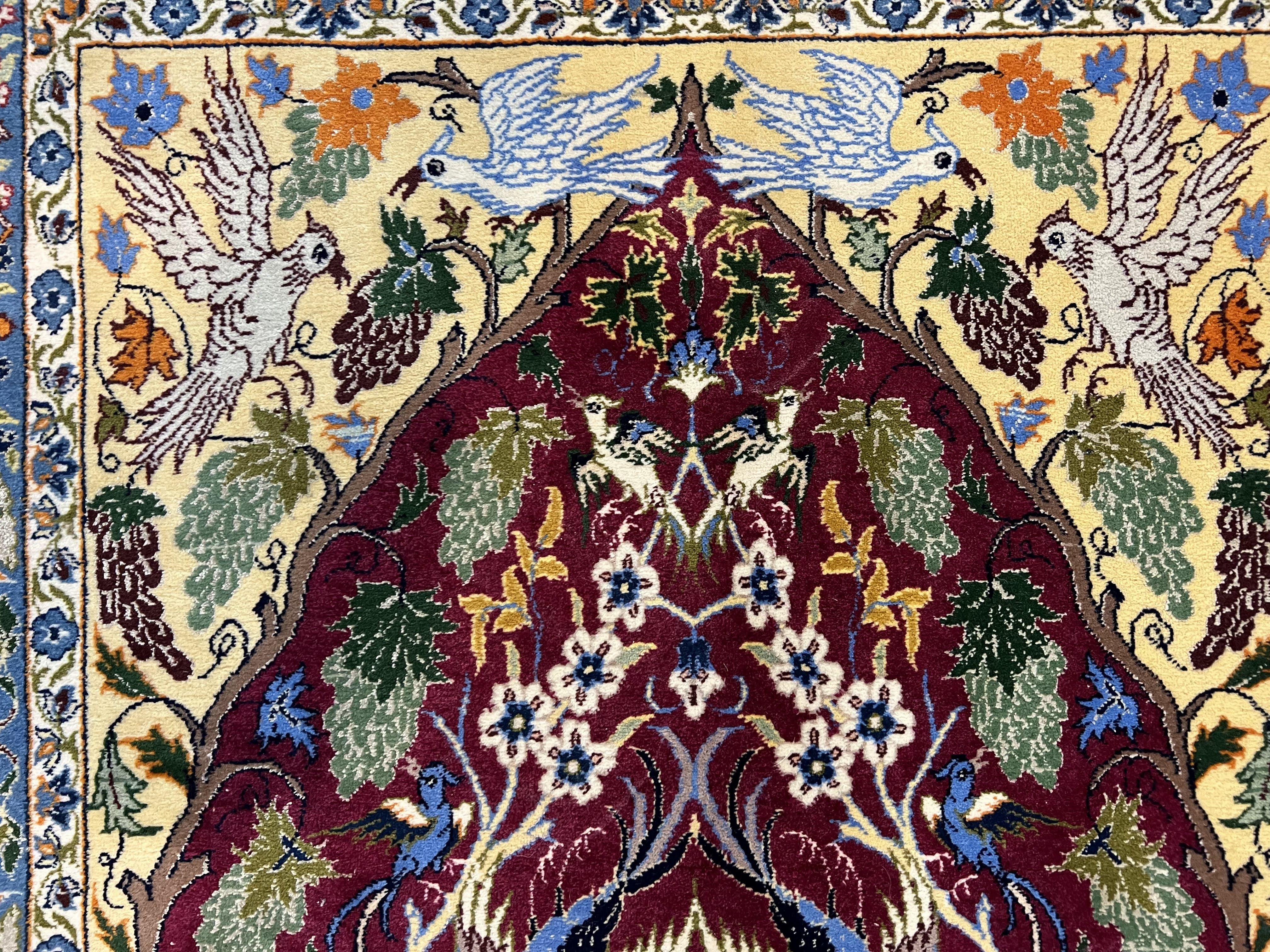 Small Persian Isfahan Tree of Life Rug 2x3 - Kork Wool, Silk - Jewel Rugs