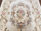 Chinese 90 Line Carpet 4x6, Chinese Aubusson Wool Rug, Plush Chinese Rug, Soft Pile Chinese Carpet, Cream Area Rug, Hand Knotted Floral - Jewel Rugs