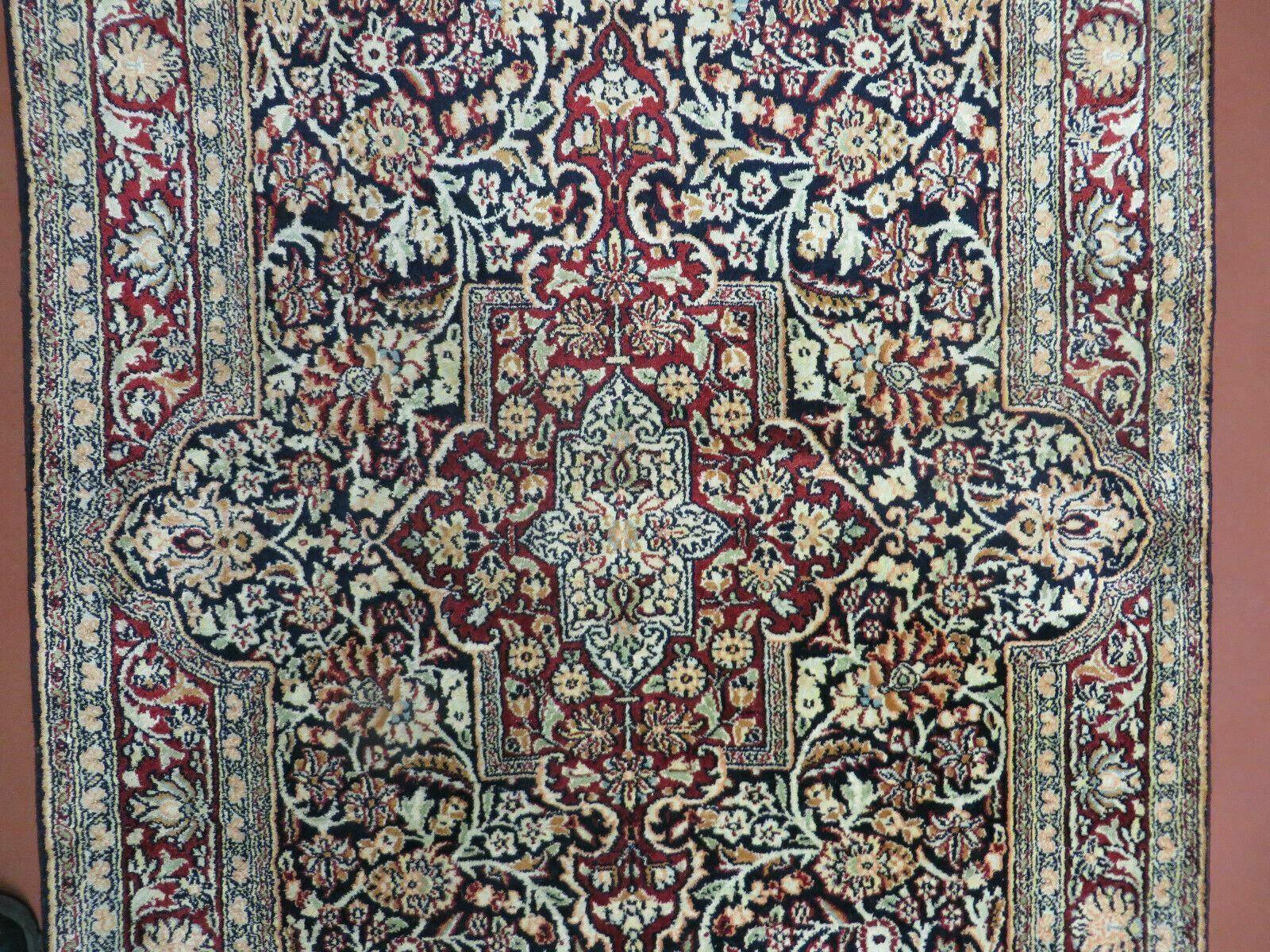 3' X 5' Vintage Handmade Fine India Floral Oriental Kashmir Silk Rug Carpet Nice - Jewel Rugs