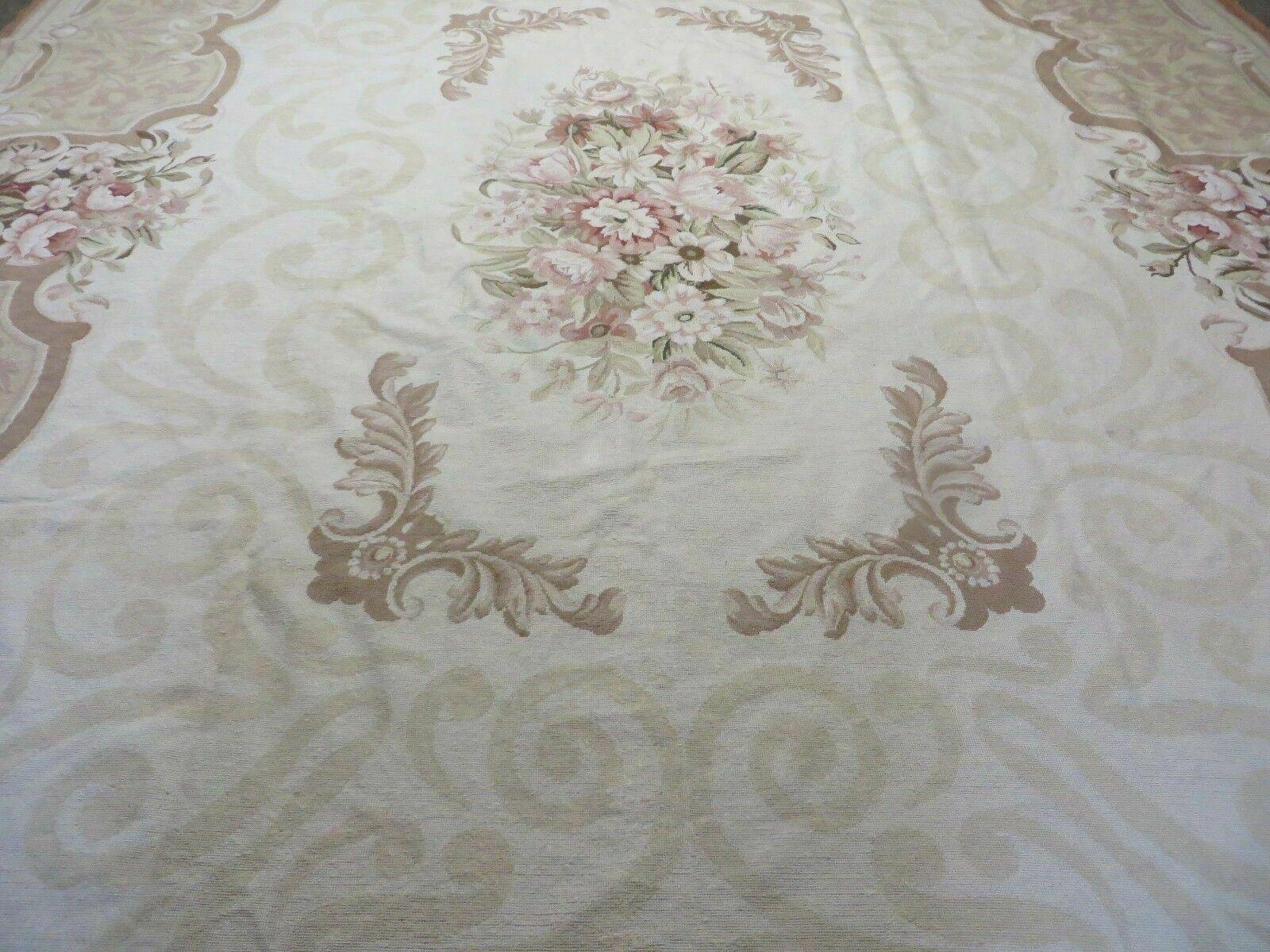 10' X 14' Handmade French Aubusson Savonnerie Design Needlepoint Rug Nice - Jewel Rugs