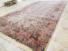 Karastan Kirman Rug, Karastan Floral Kirman #742, Wool Karastan Carpet, Vintage Karastan Area Rug, Original Karastan Rug, Large, 8'7" x 15' - Jewel Rugs