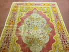 4' X 6' Antique Handmade Turkish Prayer Melas Oushak Wool Rug Gold Mustard Nice - Jewel Rugs