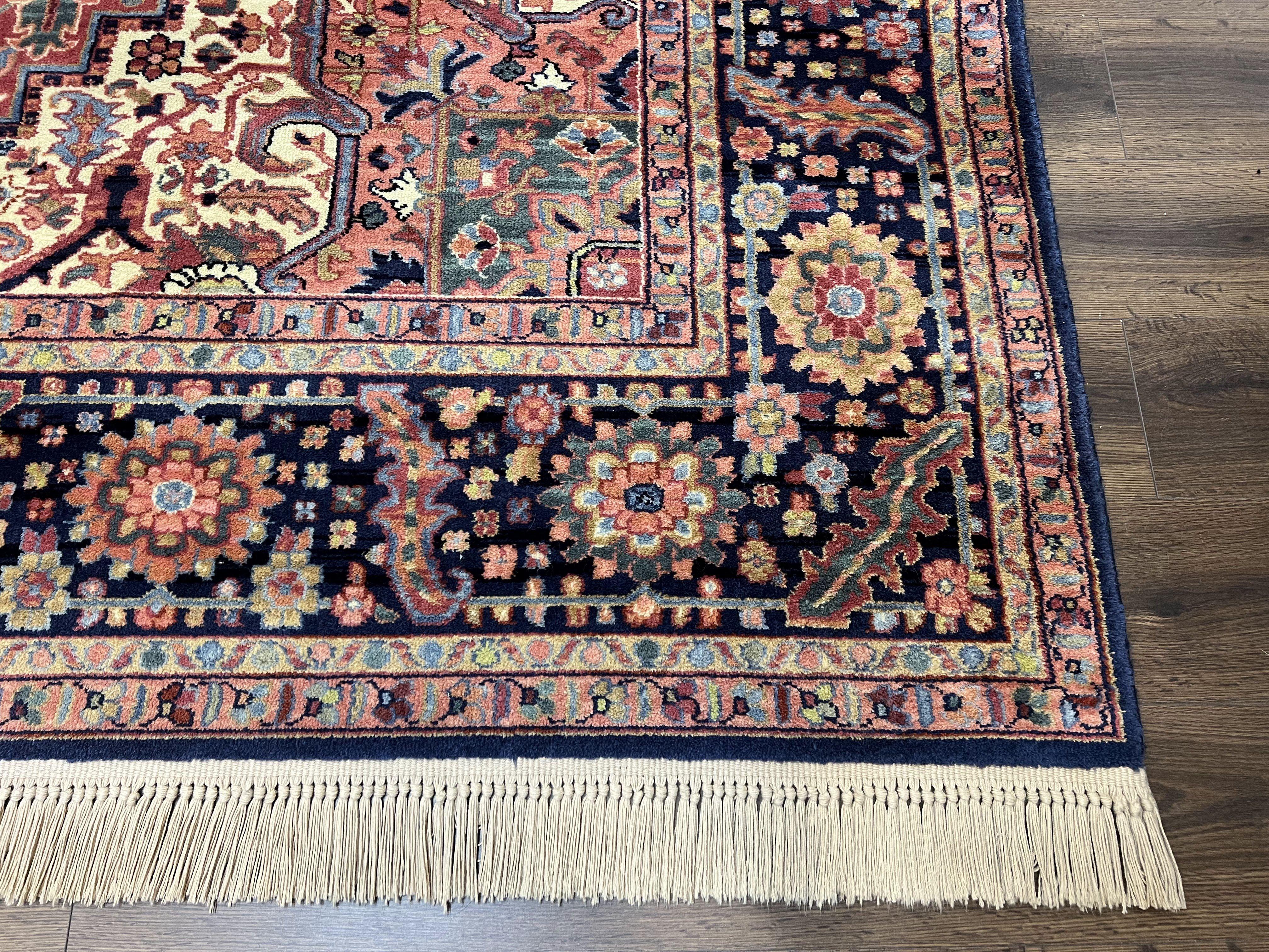 8.8 x 12 Karastan Heriz Rug #726, Vintage Karastan Wool Carpet, Hard to Find Discontinued Original 700 Series, Geometric Area Rug, Oriental - Jewel Rugs