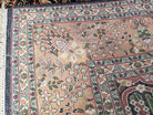 Vintage Persian Silk Qum Dark Blue Rug, Hand-Knotted, 6' x 9'7" - Jewel Rugs