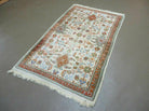 3' X 5' Vintage Handmade Romanian Floral Wool Rug Carpet Beige/ Ivory Nice - Jewel Rugs