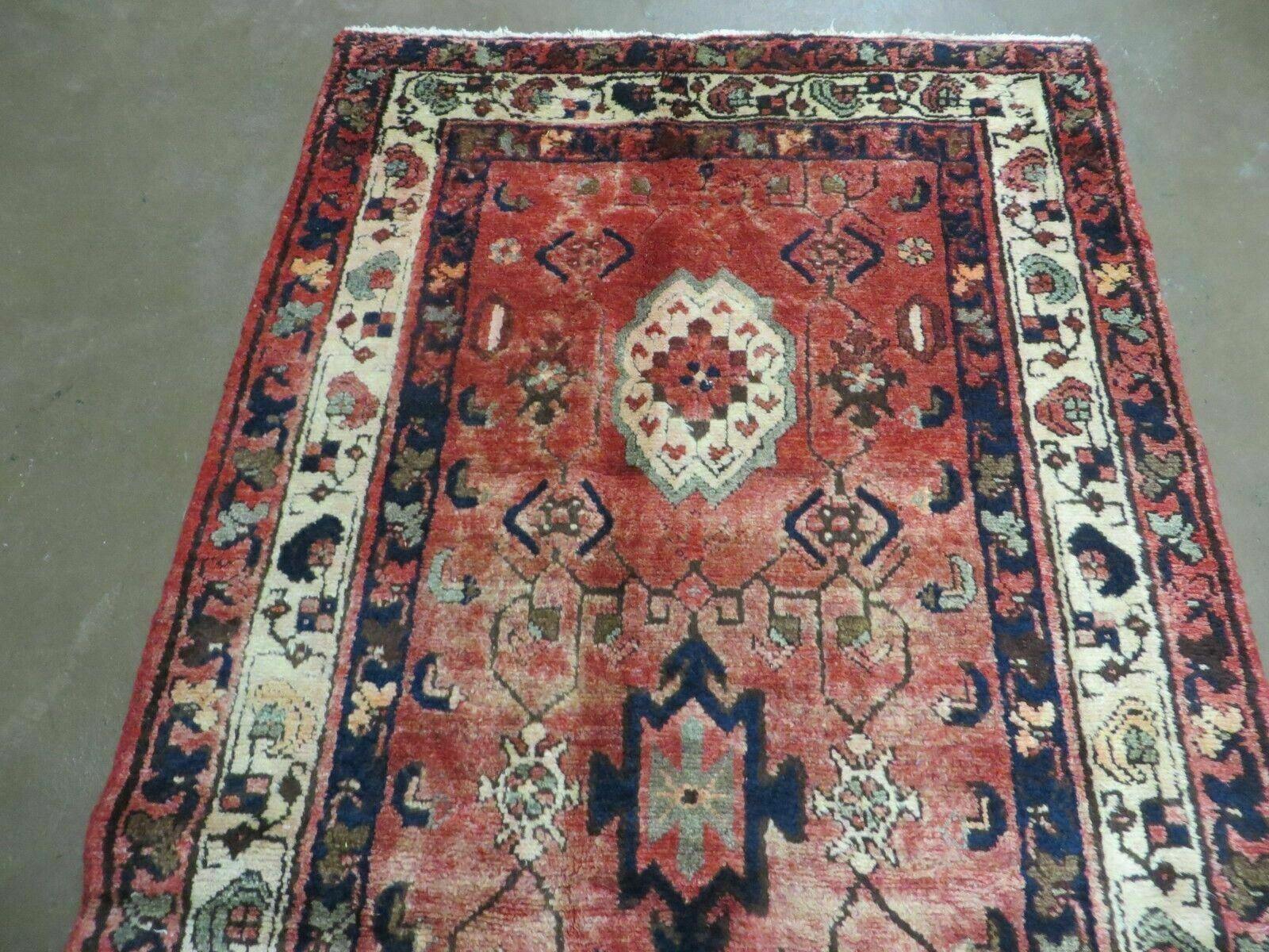 3' 2" X 13' Antique Handmade Turkish Wool Runner Rug Nice - Jewel Rugs