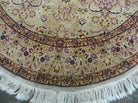 6' Handmade Fine Indian Wool Rug Carpet Round Silk Accent Beauty - Jewel Rugs