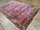 Antique Persian Sarouk, 4x6, Hand-Knotted, Wool, Red, Nice Condition - Jewel Rugs