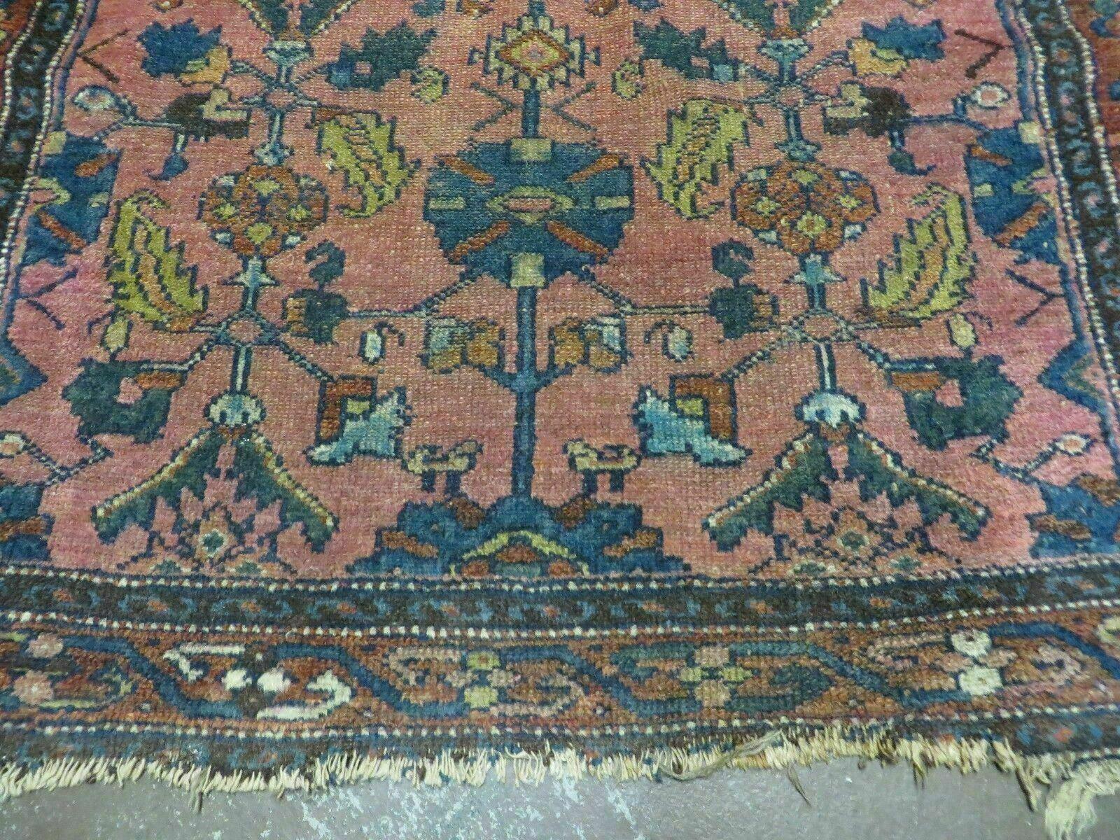 3' X 6' Antique Handmade Turkish Wool Rug Veg Dyes Red Low Pile - Jewel Rugs