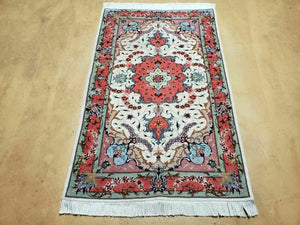 3' X 4' Ultra Fine Handmade Authentic Floral Allover Top Quality Oriental Wool Rug Silk Accents Top Quality Pair B - Jewel Rugs