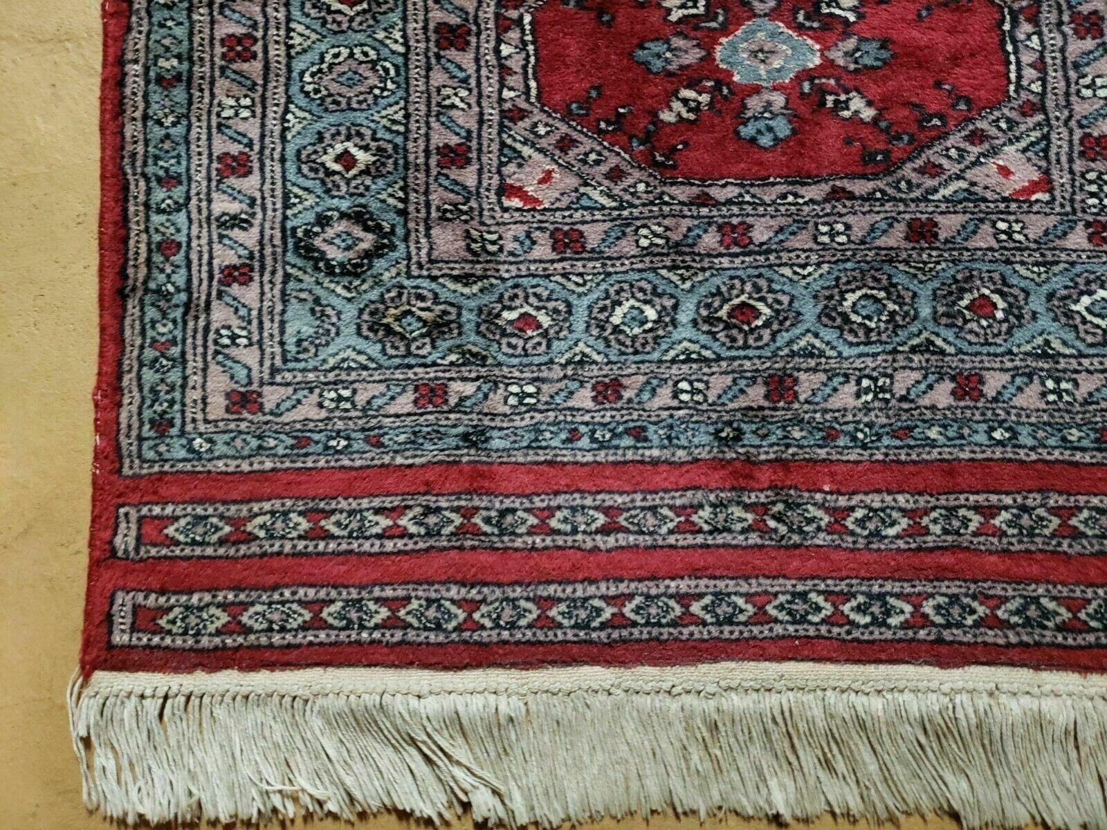 2' 8" X 9' 4" Vintage Handmade Bokhara Turkoman Pakistani Wool Runner Rug Nice - Jewel Rugs