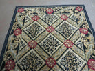 2' X 7'5" Vintage Machine Made Turkish Turkey Rug Runner Leopard Legend Black - Jewel Rugs